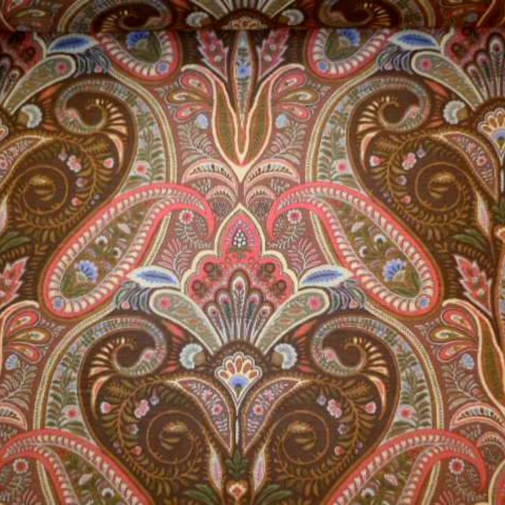 Jay Yang Dorset Paisley in Brown Fabric